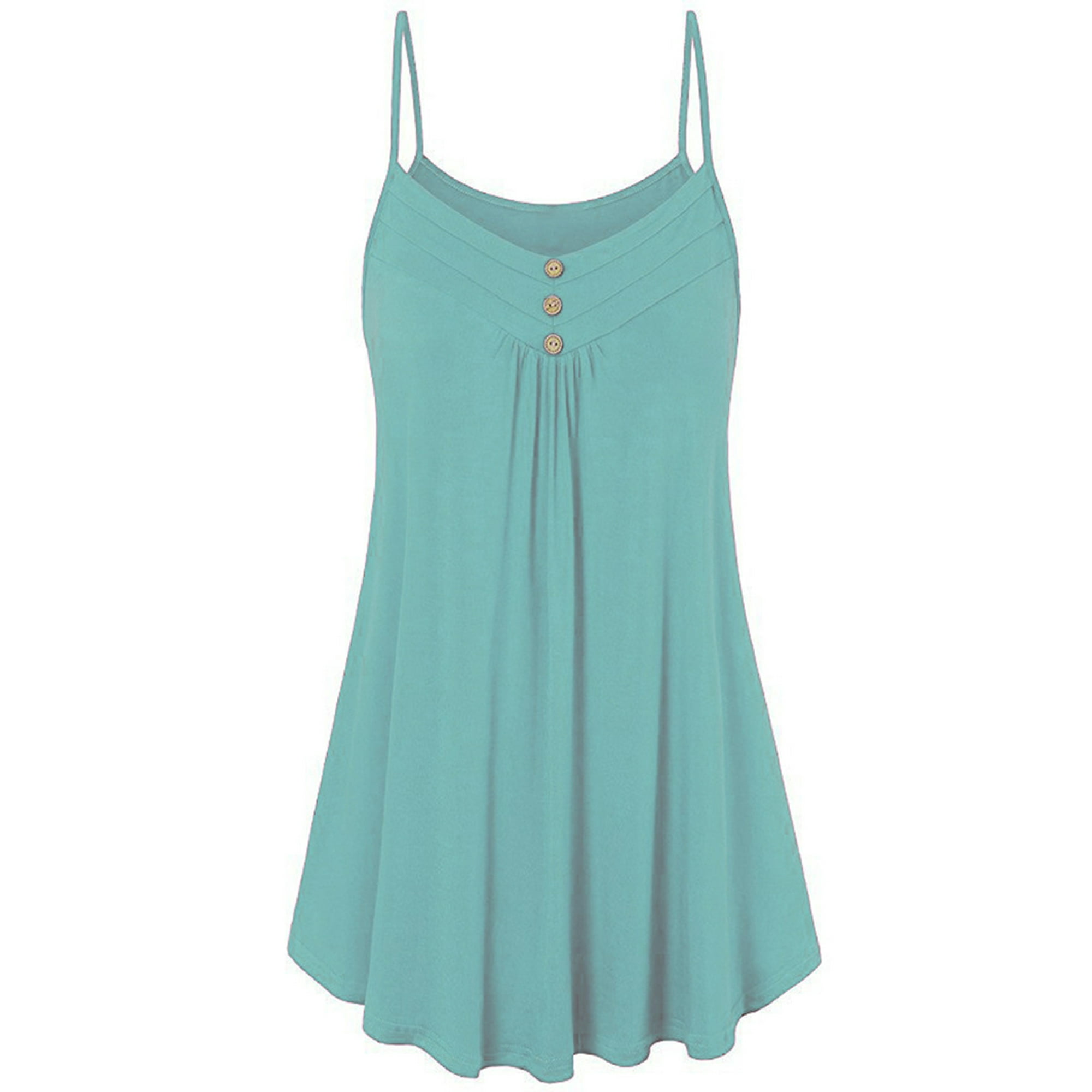COOKI/_Tank Tops for Women Plus Size Sleeveless Solid Color V Neck T Shirt Summer Fashion Casual Loose Shirt Tunic Top Blouses